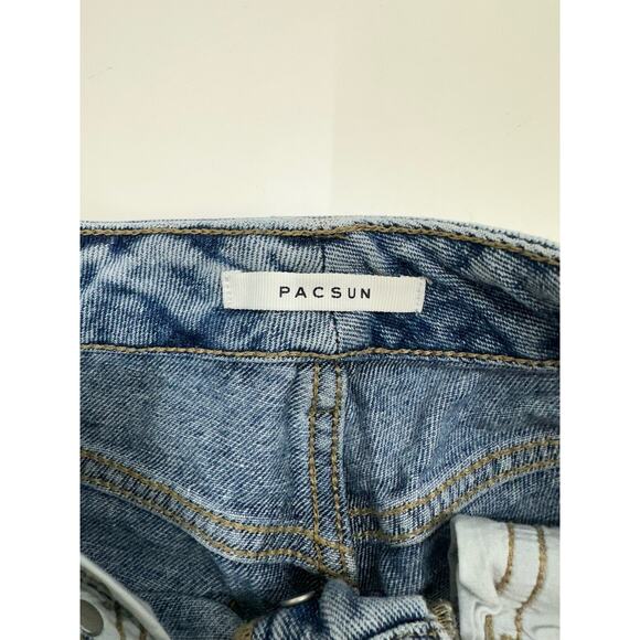 Pacsun Womens Jeans Size 23 Mom Jean Distressed Denim Multiple Button Up - Picture 4 of 13